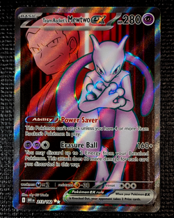Pokemon TCG Team Rockets Mewtwo EX 213/182 Full Art Destined Rivals - Image 1