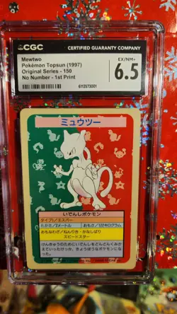 1997 Topsun Original Series Blue Back Mewtwo CGC 6.5 Japanese No Number - 1st - Image 1