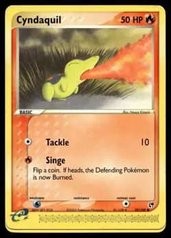 CYNDAQUIL 59/100 COMMON SANDSTORM POKEMON - Image 1