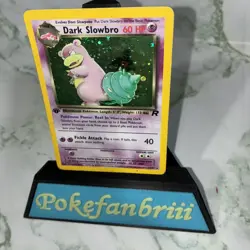 ⭐1st Edition Holo Dark Slowbro 12/82 Team Rocket Rare Pokemon Vintage WOTC - Image 3