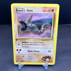 Pokemon 1st Edition Gym Heroes Brock's Onix 69/132 NS1 - Image 1