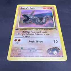 Pokemon 1st Edition Gym Heroes Brock's Onix 69/132 NS1 - Image 3