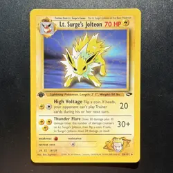 Lt. Surge's Jolteon 28/132 Rare - Gym Challenge - 1st Edition - Pokemon WOTC - Image 1