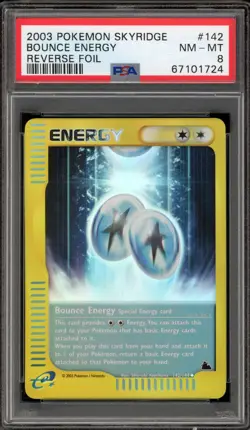 Pokemon Bounce Energy Skyridge Reverse Holo #142 PSA 8 - Image 1