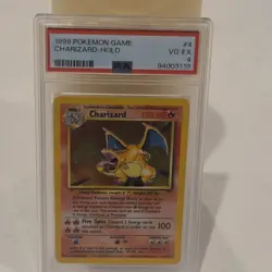 Pokemon TCG Charizard Base Set 4/102 Holo Rare 120 HP PSA 4 EN - Image 1