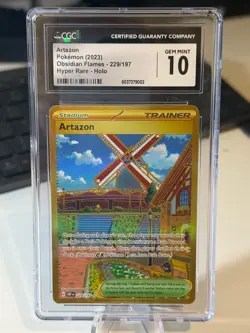 2023 Artazon Hyper Rare Holo 229/197 Obsidian Flames Pokemon CGC 10 GEM MINT - Image 1