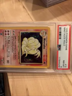 1999 Pokemon Base Set Unlimited Ninetales #12 Holo Rare 12/102 - PSA 8 NM-MT - Image 2