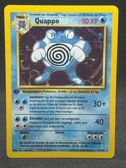 GERMAN 1st Edition Poliwrath 13/102 Base Set 1999 Holo Rare WOTC Pokemon QUAPPO - Image 1