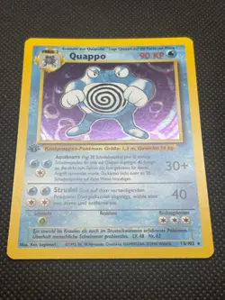 GERMAN 1st Edition Poliwrath 13/102 Base Set 1999 Holo Rare WOTC Pokemon QUAPPO - Image 2