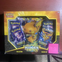 Pokemon TCG Hidden Fates Raichu GX Collection Box New Factory Sealed B 728192512490 - Image 1