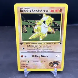 Pokemon 1st Edition Gym Heroes Brock's Sandshrew 71/132 NS1 - Image 1