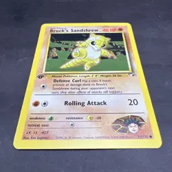 Pokemon 1st Edition Gym Heroes Brock's Sandshrew 71/132 NS1 - Image 3