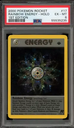 Pokemon Rainbow Energy Team Rocket 1st Edition Holo Rare #17 PSA 6 - Image 1
