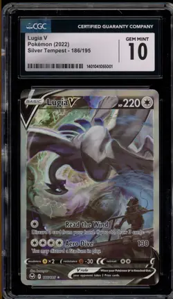 Pokemon Lugia V Silver Tempest Full Alt Art #186 CGC 10 Gem Mint - Image 1