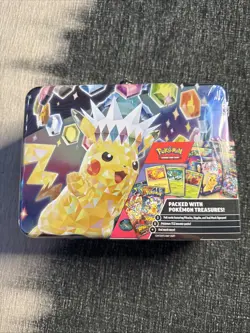 Pokemon Surging Sparks 2024 Fall Collectors Chest Tin Lunchbox Brand New Sealed - Image 1
