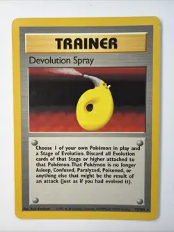Devolution Spray 72/102 NM Trainer Rare Pokemon Base Set Vintage - Image 1