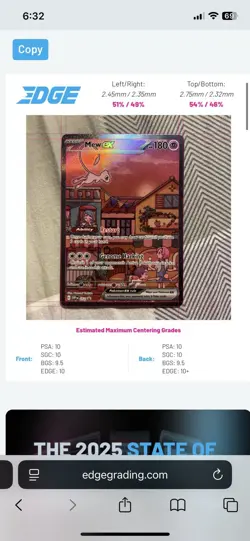 Pokemon Mew ex - SVP053 151 UPC Promo Special Illustration - Centered!!! - Image 3