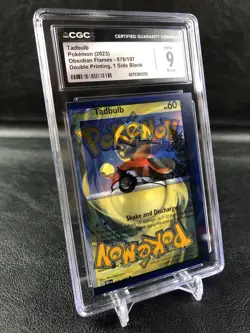 Pokemon TCG - Tadbulb 076/197 OBF - CGC 9 Error - Double Printing 1 Side Blank - Image 4