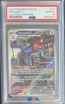 2023 POKEMON PAR EN-PARADOX RIFT 214 PORYGON-Z ILLUSTRATION RARE PSA 10 GEM MINT - Image 1
