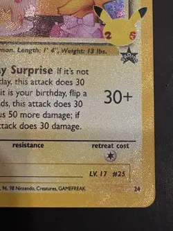 ___’ Birthday Pikachu - 24/53 - Celebrations Classic Collection Pokemon TCG NM/M - Image 5