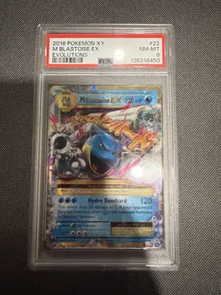 2014 Mega Pokemon XY M Blastoise EX #30/146 Holo PSA 8 - Image 1