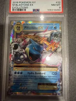 2014 Mega Pokemon XY M Blastoise EX #30/146 Holo PSA 8 - Image 2