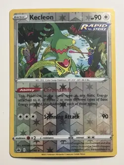 Pokemon TCG - Kecleon - 122/198 - Rare - Reverse Holo - Chilling Reign - NM - Image 1