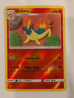 Quilava 41/214 - SM Lost Thunder Pokemon Reverse Holo Foil Nice! - Image 1