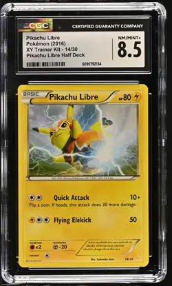 Pikachu Libre 14/30 Half Deck Xy Trainer Kit Pokemon CGC 8.5 Nm/mint+ *134 - Image 1