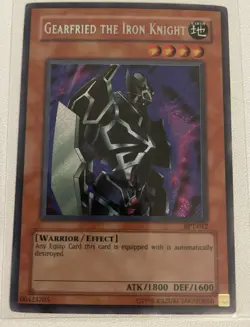 YuGiOh Garfield The Iron Knight, BPT-012, Secret Rare - Image 1