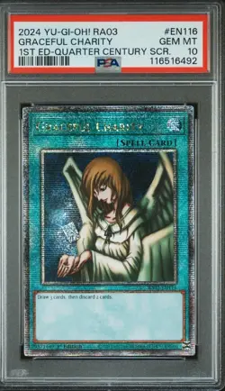 PSA 10 Graceful Charity | 1st Edition RA03 | QCSR | YU-GI-OH! - Image 1