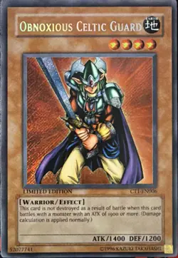 Obnoxious Celtic Guard CT1-EN006 Limited Edition Secret Rare VLP - Image 1