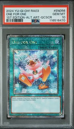 PSA 10 One For One - Alt Art | 1st Edition RA03 | QCSR | YU-GI-OH! - Image 1