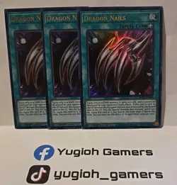 YUGIOH DRAGON NAILS X3 ULTRA BLCR LIGHT PLAYED 1ST EDITION - Image 1