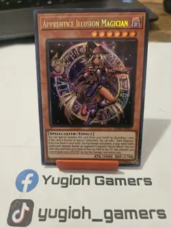 Yu-Gi-Oh Apprentice Illusion Magician RA04 1st Edition Secret Rare Light Played - Image 1