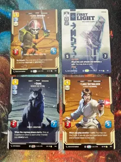 Star Wars Unlimited, Card Lot ($10 value), Prestige Art, incl. Luke Skywalker - Image 1