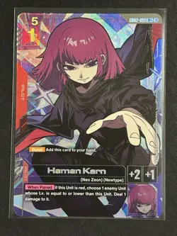 Gundam TCG CARD GAME - HAMAN KARN - GD02-091 R+ FOIL ENGLISH DUAL IMPACT - Image 1