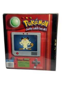 Vtg Pokemon Card Binder Thunder Wave Electric Pikachu Nintendo 1998 w/ 81 Cards - Image 2