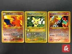 [No Import Duty (US)] Charizard Pichu Entei 2swirl Neo Premium File2 Promo Card - Image 1