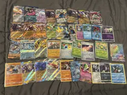 Pokemon Card 37 Lot! Ex V VMax Full Art Holo Rare! Mixed Languages Pokemon - Image 1