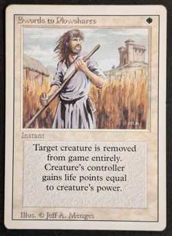 MTG Card - 1x Swords to Plowshares - Revised Edition (3ED) - HP - Vintage Magic - Image 1