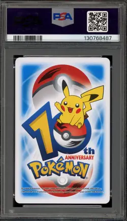 Pokemon 10th Ann. Playing Cards Spoink/Grumpig Blue 9 of Hearts PSA 10 Gem Mint - Image 2