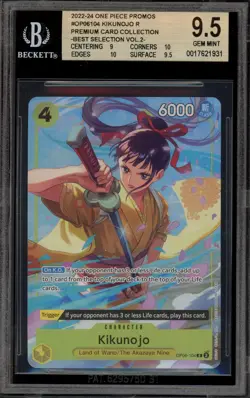 One Piece CCG Kikunojo Premium Card Coll. Best Selection 2 OP06-104 BGS 9.5 - Image 1