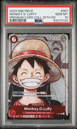 *SEQUENTIAL SET LOT* 2023 ONE PIECE PREMIUM CARD COLLECTION 25TH ED PSA GRADED - Image 1