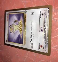 MEOWTH GOLD Border Pokemon Card 56/64 1999 JUNGLE Fruit TCG Original Vintage - Image 4