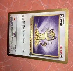 MEOWTH GOLD Border Pokemon Card 56/64 1999 JUNGLE Fruit TCG Original Vintage - Image 5