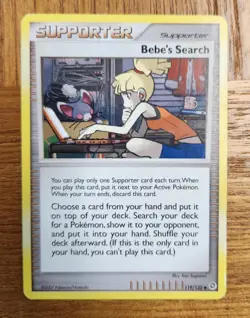 Uncommon Bebe's Search Pokemon Trainer Card, Secret Wonders Set 119/132 - Image 1