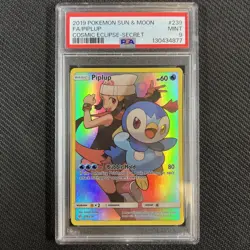 Piplup 239/236 PSA 9 Secret Rare SM12 Cosmic Eclipse English Pokemon Card TCG - Image 4