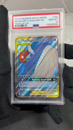 Magikarp & Wailord GX Tag Team 160/181 Pokemon Card PSA 10 SM Team Up TCG CCG - Image 2
