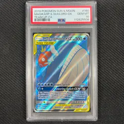 Magikarp & Wailord GX Tag Team 160/181 Pokemon Card PSA 10 SM Team Up TCG CCG - Image 4
